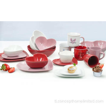 Stoneware Dinner Set - Valentine